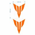 Yamaha Mt Logo 5 X 5 Cm Turuncu Sticker 2 Li
