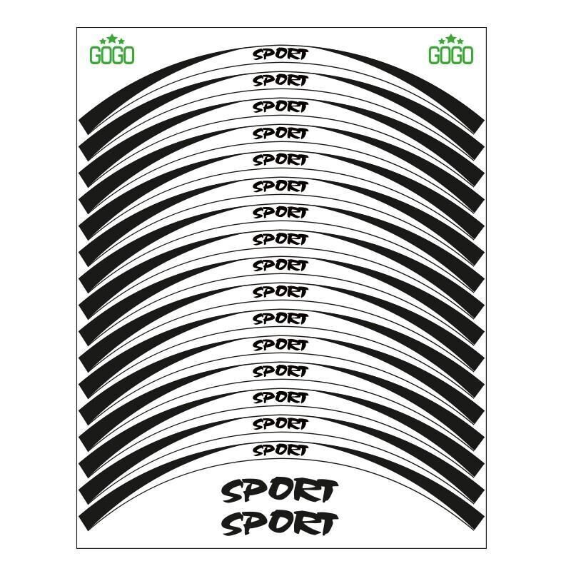 Siyah Beyaz Sport Reflektörlü 1 Set Jant Şeridi