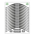 Skm Beyaz Siyah Kawasaki Uyumlu Reflektörlü 1 Set Jant Şeridi
