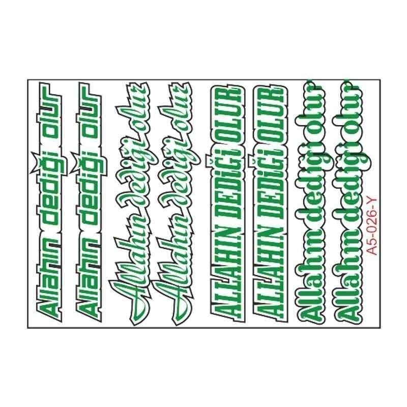 A5 Sticker 039 Tek Paket Çoklu