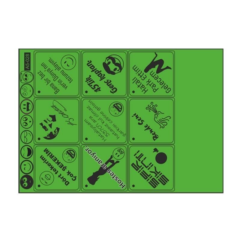 A5 Sticker 040 Tek Paket Çoklu
