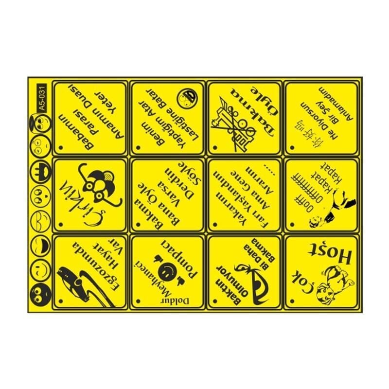 A5 Sticker 043 Tek Paket Çoklu