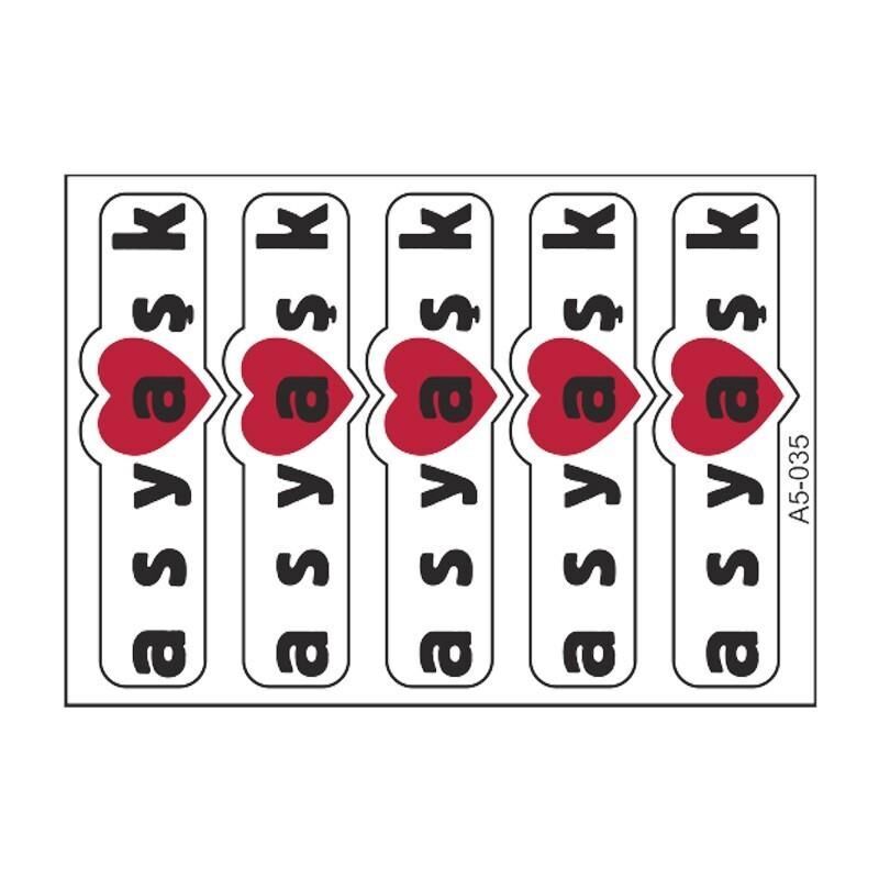 A5 Sticker 047 Tek Paket Çoklu