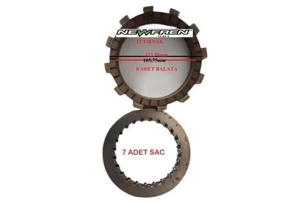 Yamaha Depraj Balatası+balata Sacı Yz 125 93-98 Uyumlu