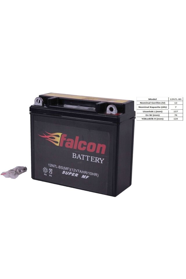 Sport Sk150-8 12-v 7 Ahr (12n7l-bs) Dik Kuru Akü Orj Orijinal