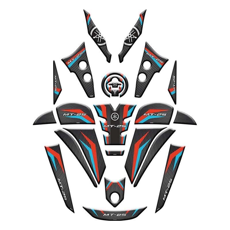 Yamaha Mt25 2020 - 2024 Uyumlu Full Tank Pad Set 010