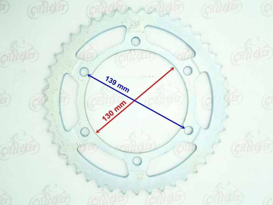 Honda Xl 700 Uyumlu Arka Dişli 525-45T İç 130X6 Delikli Ind Öm