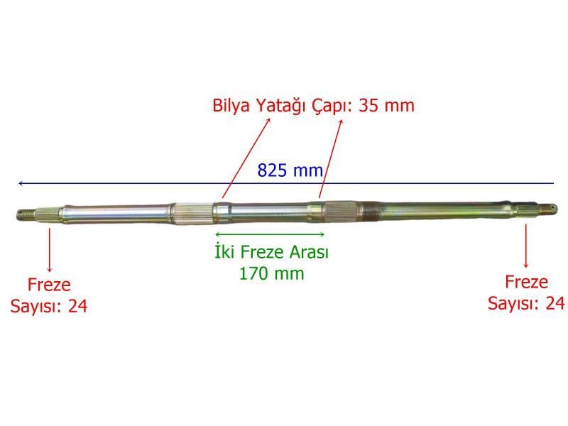 Atv Au200 (2020-....) Arka Aks 825 Mm Tek Yivli Bilya Yatağı 35 24 Freze Öm