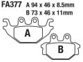 Atv Arka Fren Disk Balatası Fa377 Kuba Trv 300-350