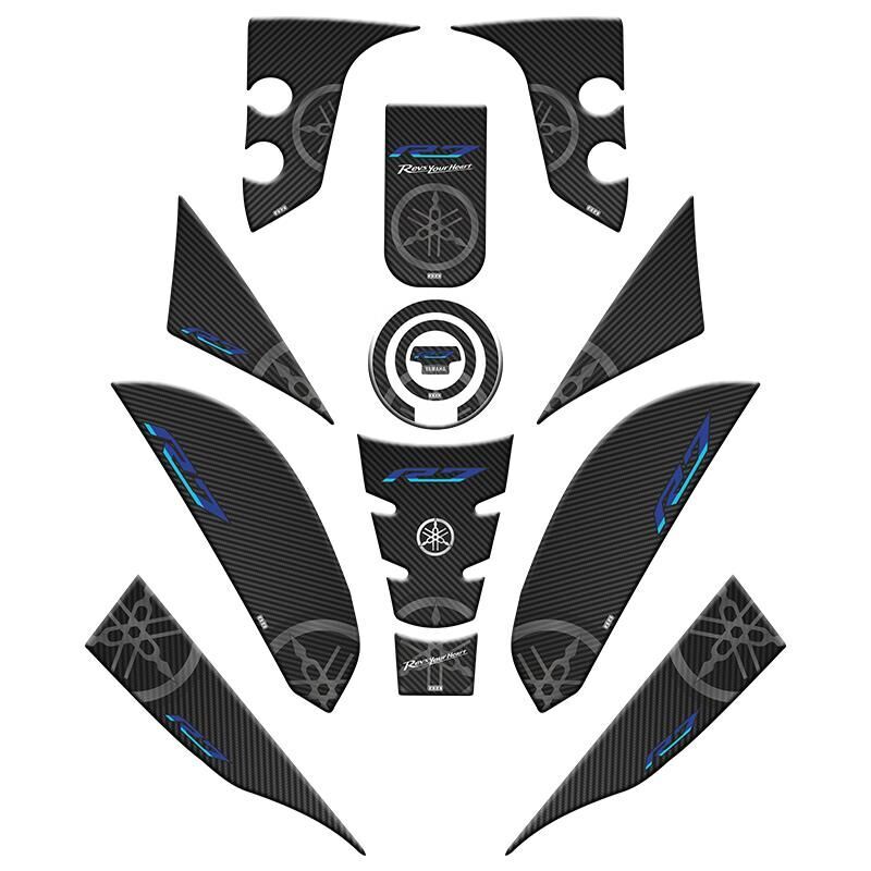 Yamaha R7 2021 - 2024 Uyumlu Full Tank Pad Set 002