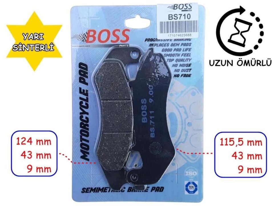 Benelli Tnt125 Bn125 Ön Fren Disk Balatası Boss Fa711 (Bs710)