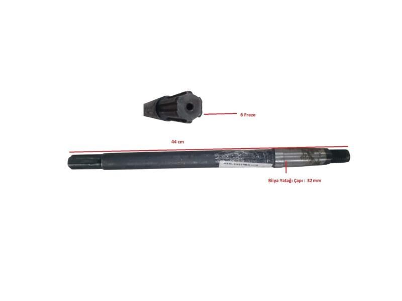 Aks Mili 6 Freze 44Cm 32Mm Bilya Yatağı E-Bisiklet