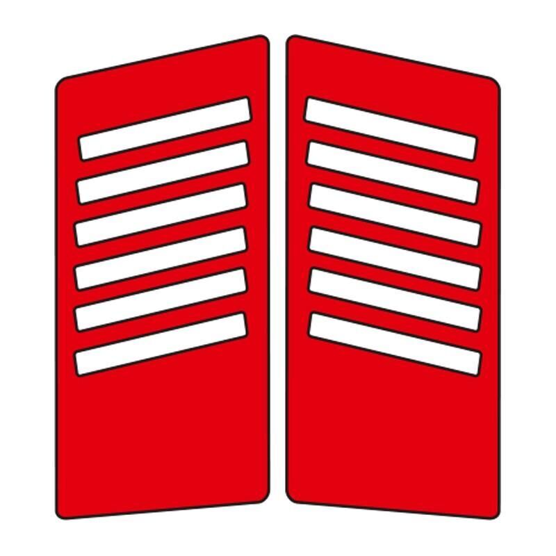 Cg Kırmızı Yan Kapak Sticker