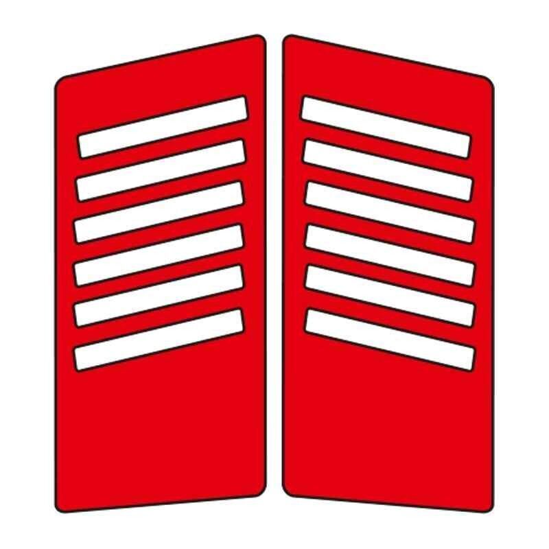 Cg Kırmızı Yan Kapak Sticker