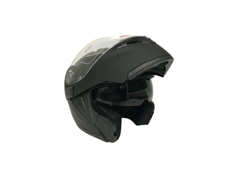 Jk-20 Jk902 Çene Pedli Güneş Vizörlü Çeneden Açılır Kask [Mat Black] Xl Beden