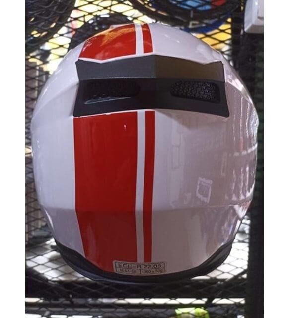 Jk-20 Jıekaı Yarım Güneş Gözlüklü Kask [White/X2 Red]512 Desen L Beden