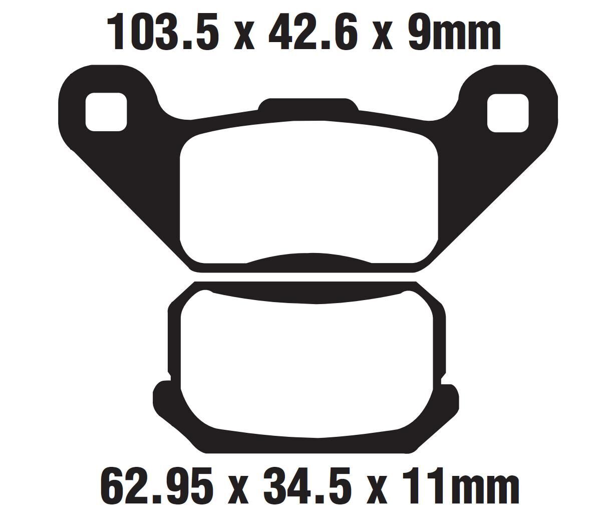 Atv Atv-Buggy Arka Fren Disk Balatası Fa431 A Kalite