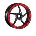 Tvs Wego 110 2012 - 2024 Uyumlu Kırmızı Geniş 1 Set Jant Şeridi