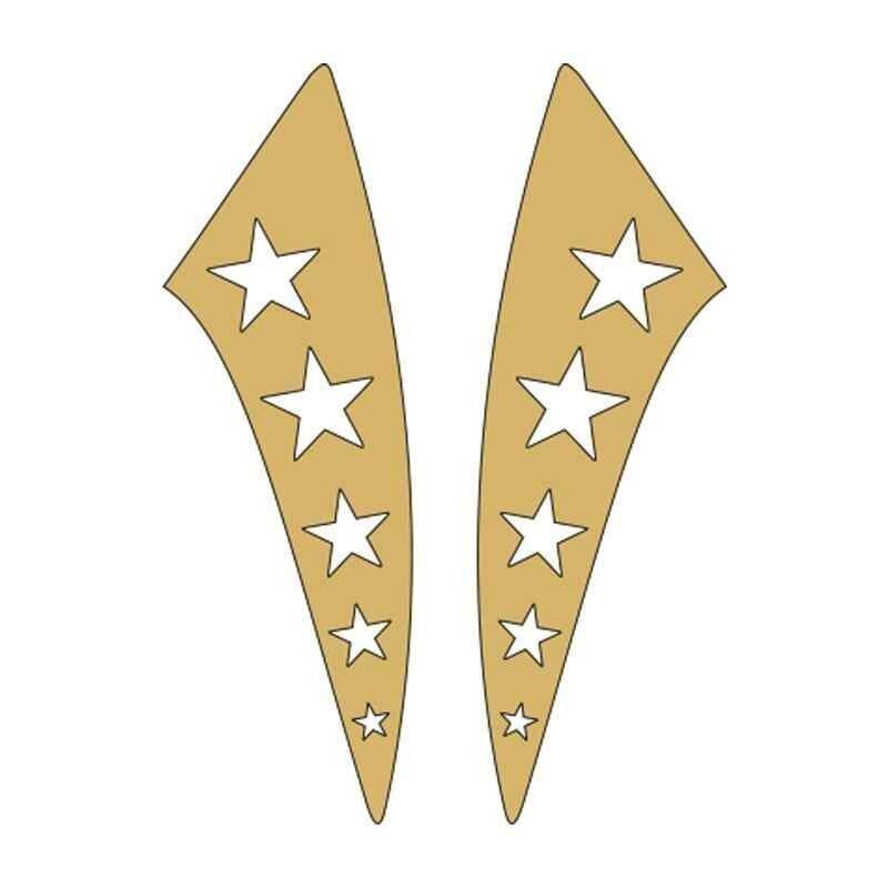 Cg Gold Yıldızlı Çamurluk Yan Sticker