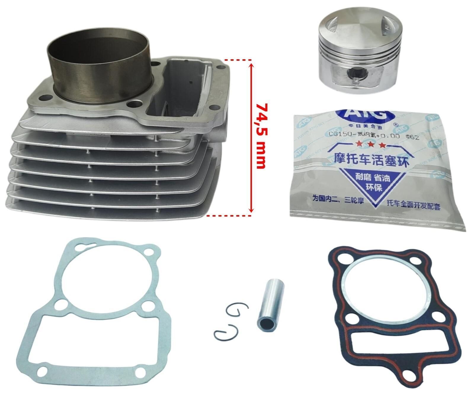 Cg 175 Silindir Komple 62 Mm 74,5 Boy 15 Pim