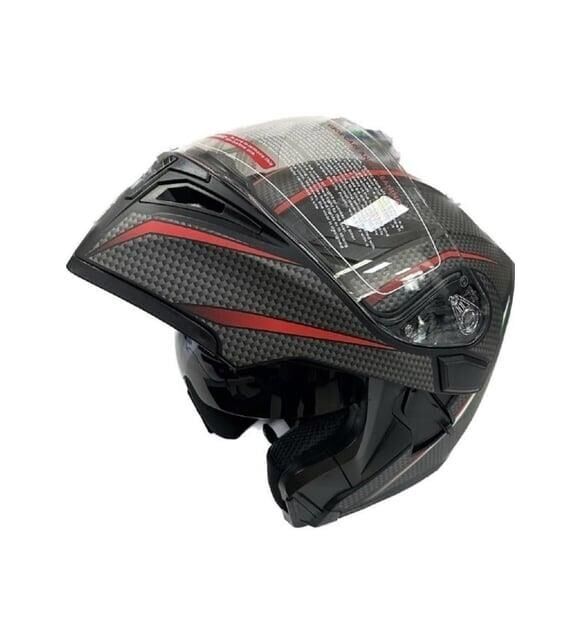 Jk-20 Jk902 Çene Pedli Güneş Vizörlü Çeneden Açılır Kask [B-1] L Beden