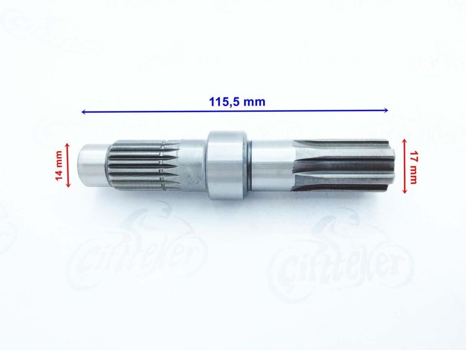 Scooter Şanzıman Çıkış Mili Cg Uyumlu 115,5 Mm 6 Kanallı Öm