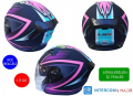 Kask Lss Çenesiz Vizörlü Mat Siyah (A) Fuşya M Beden