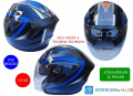 Kask Lss Çenesiz Vizörlü Parlak Siyah (A) Mavi M Beden