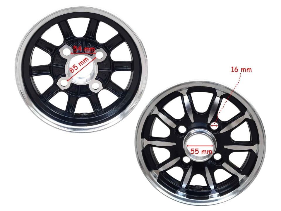 Ebıs E-Bis 3 Tekerli Binek Arka Jant Çelik 10-2.50