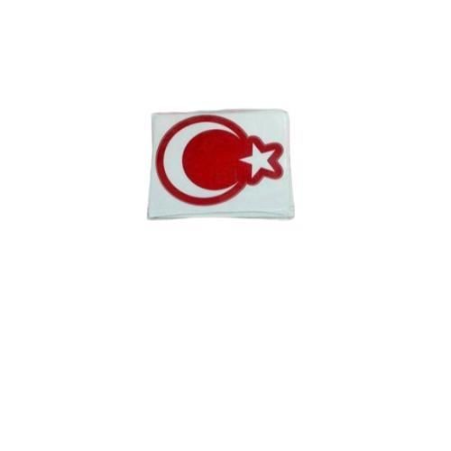 Türk Bayrağı Yapıştırma Yuvarlak ( 8Cm )
