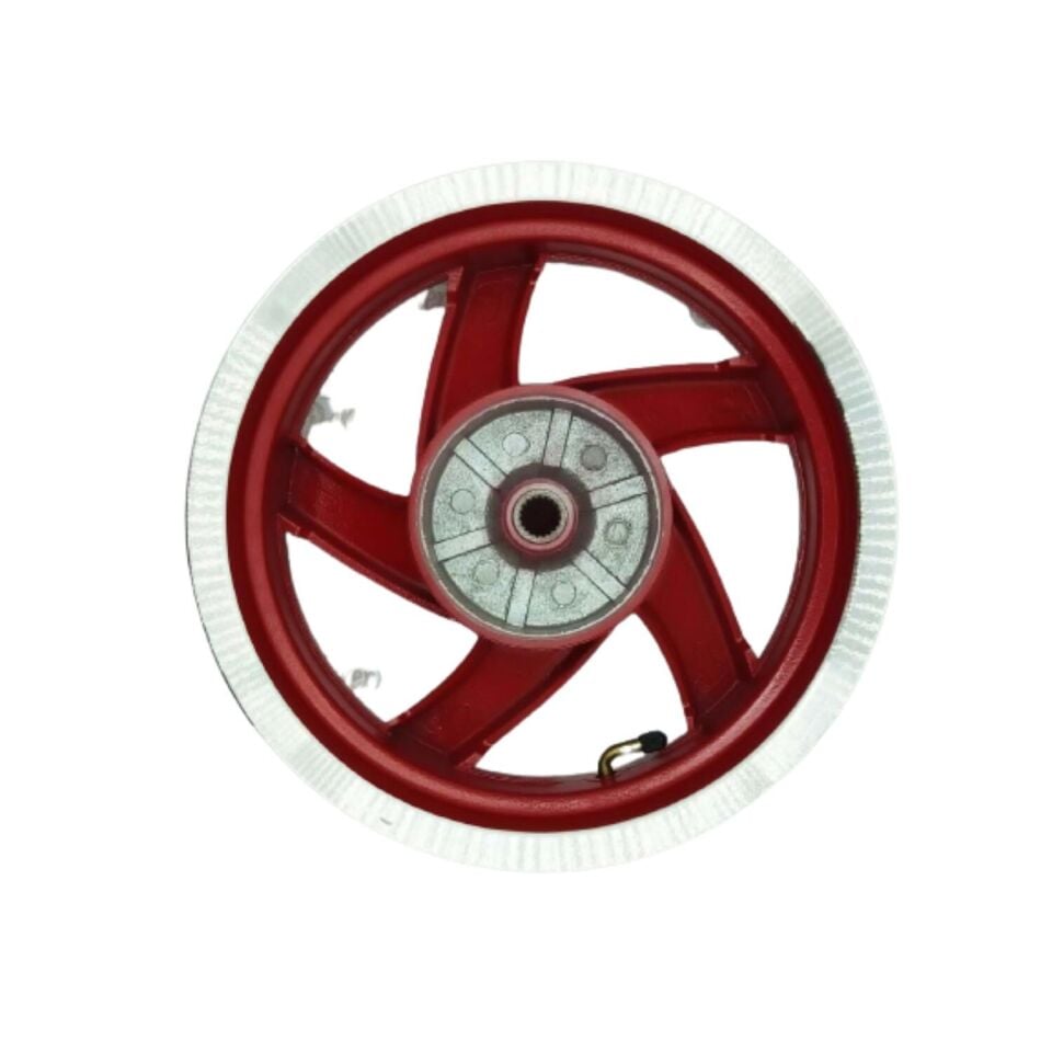 Scooter Arka Jant 12 Kırmızı Diskli Küçük Göbek
