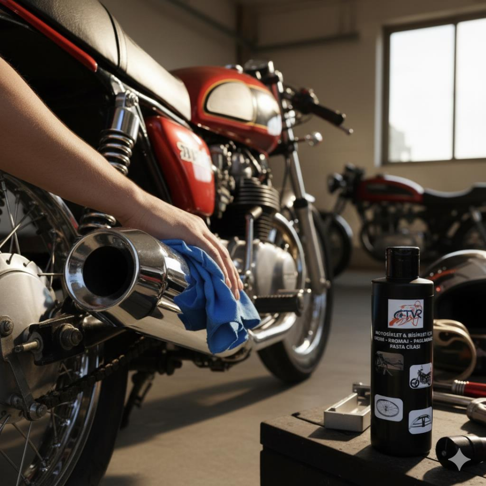 Krom  Paslanmaz Pasta Cila - Motosiklet Ve Bisiklet İçin Üstün Parlaklık