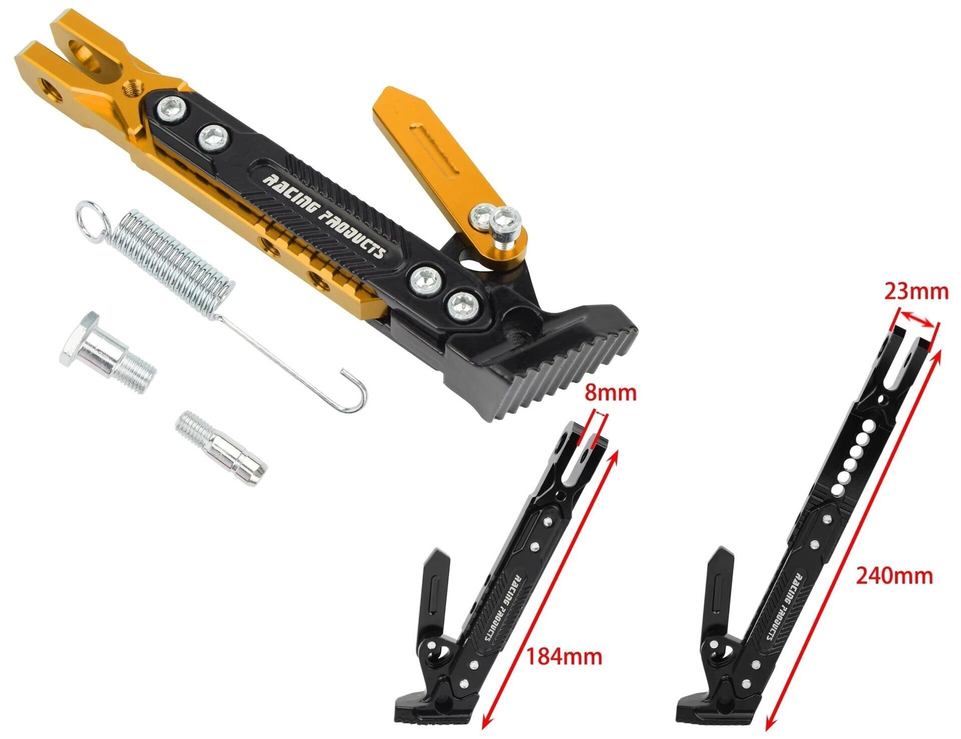 Üniversal Yan Sehpa Set Ayarlı Alüminyum Gold