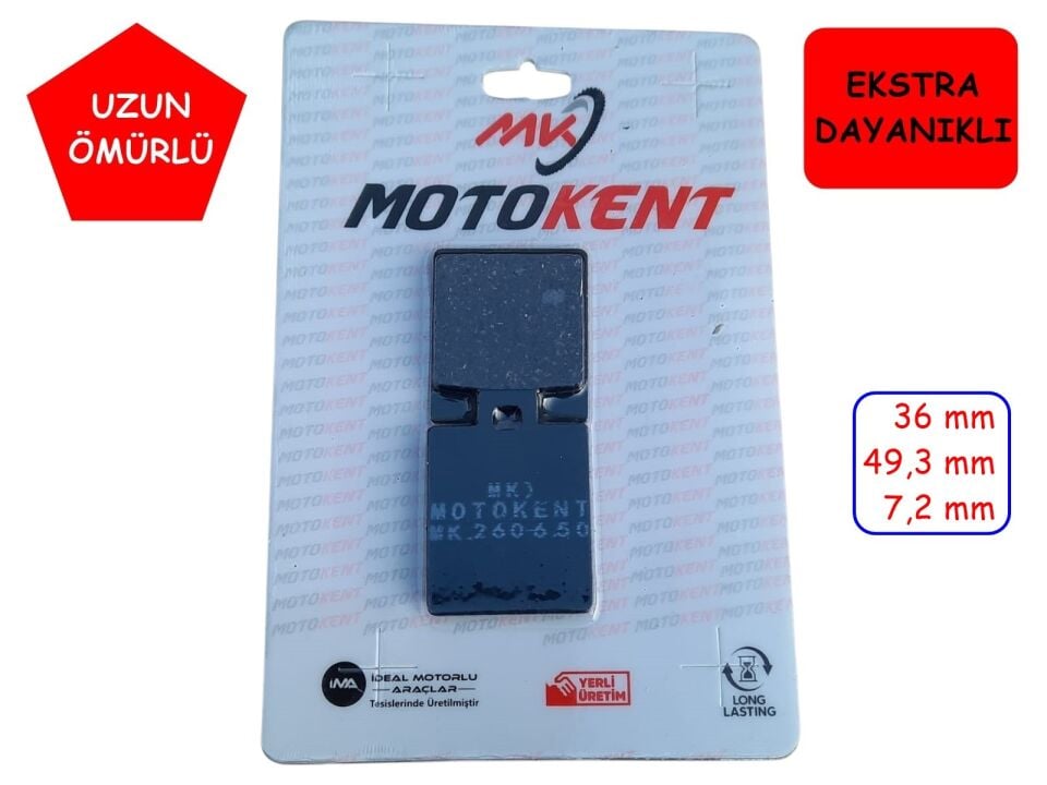 Sym Arka Fren Disk Balatası Fa260 Mtk Fıddle Iıı 200İ Symphony 125-200 Jet 14 Peugeot Belville