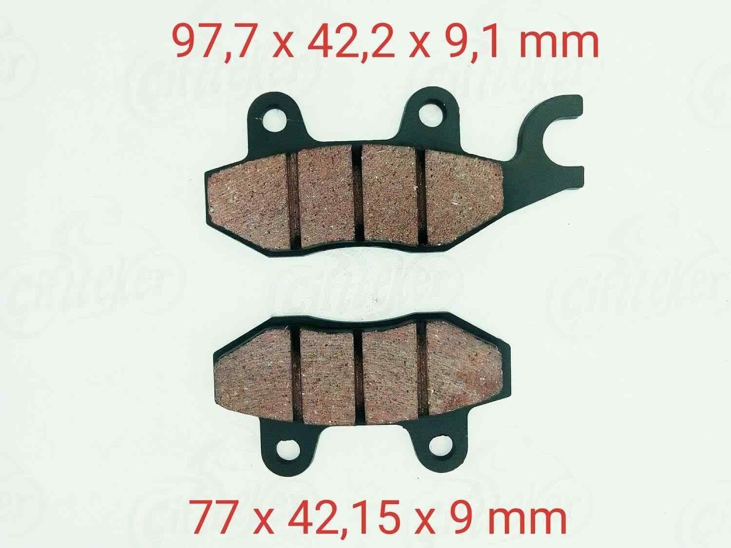 Mondial 100Kh Delta Ön Fren Disk Balatası 9 Mm Çengelli Fa197