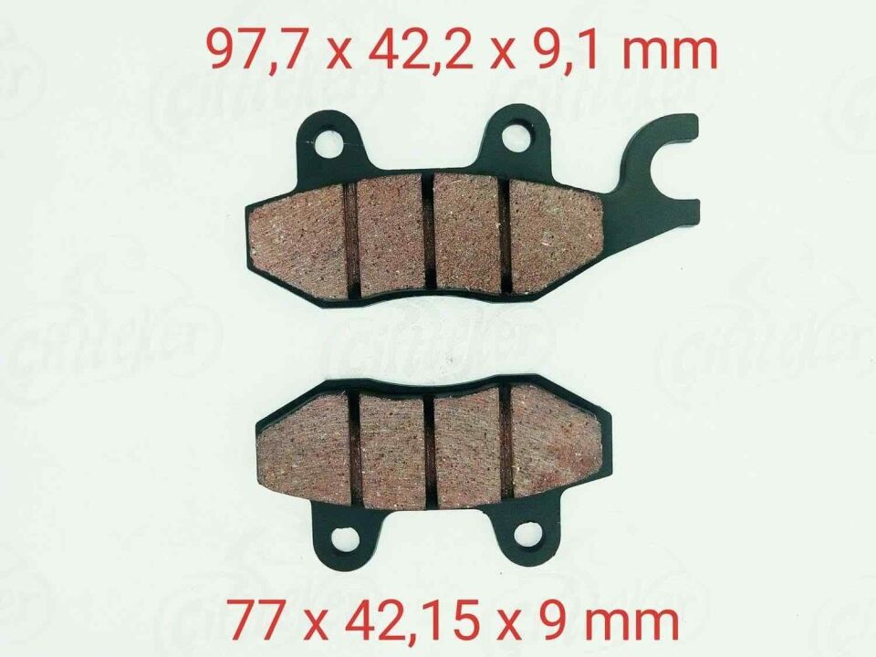 Mondial 100Kh Delta Ön Fren Disk Balatası 9 Mm Çengelli Fa197