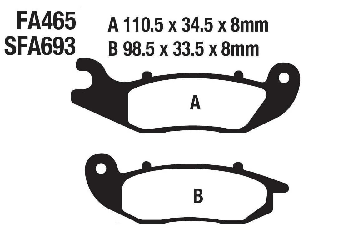 Honda Pcx 125 Ön Fren Disk Balatası Ask(2021-....) Sfa693 Fa465