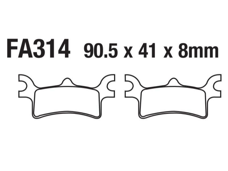 Honda Ön Fren Disk Balatası Fa314 Atv Polaris Magnum 325-500 Sportsman 400-450-500-600-700-800