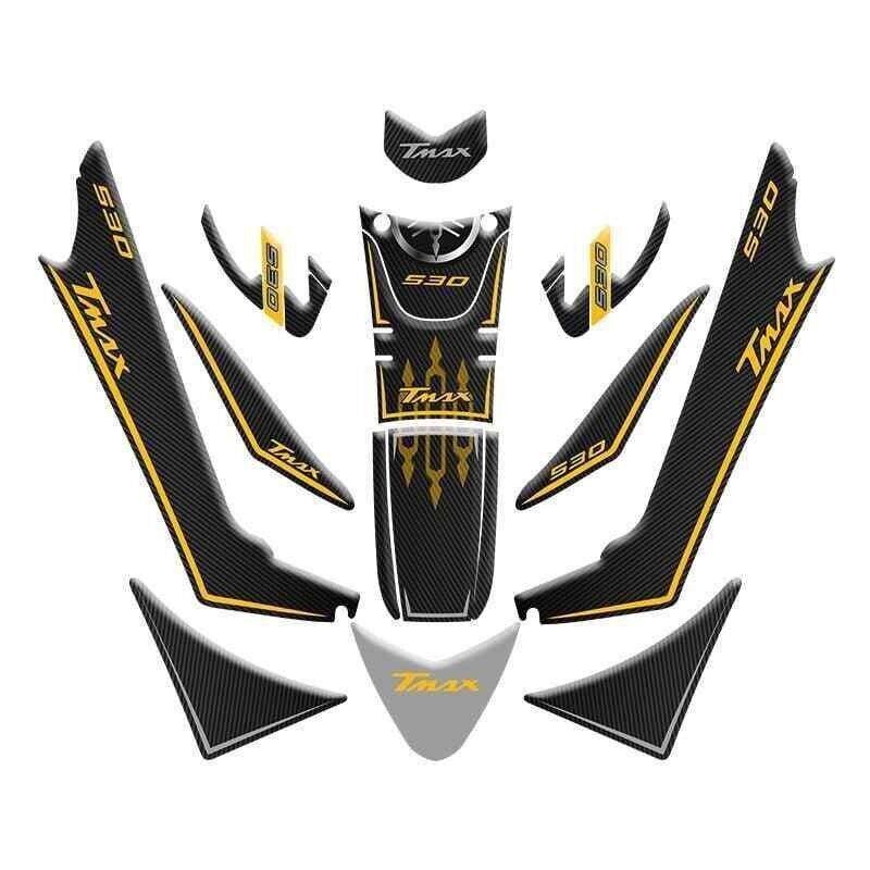 Yamaha Tmax 530 2017 - 2021 Uyumlu Tank Pad Set 003