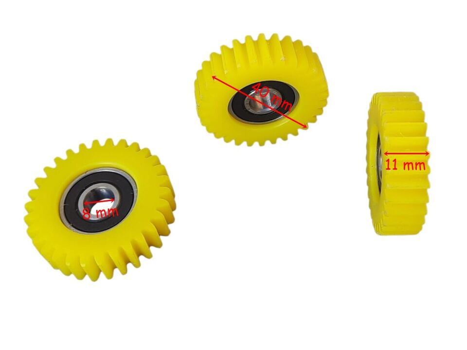 E-Bis Benelli Pedal Destekli Plastik Dişli Rulmanlı 3 Lü Set 30T Öm 11-40 Mm