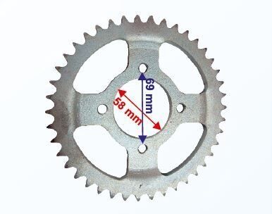 Kuba 150 Kuba-9 Arka Dişli 428-42T İç 58 Mm Çanaklı Öm