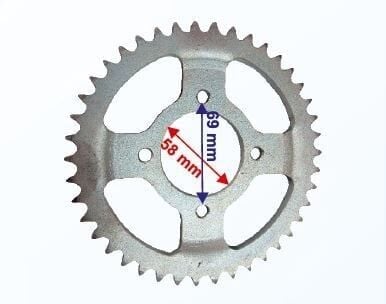 Kuba 150 Kuba-9 Arka Dişli 428-42T İç 58 Mm Çanaklı Öm