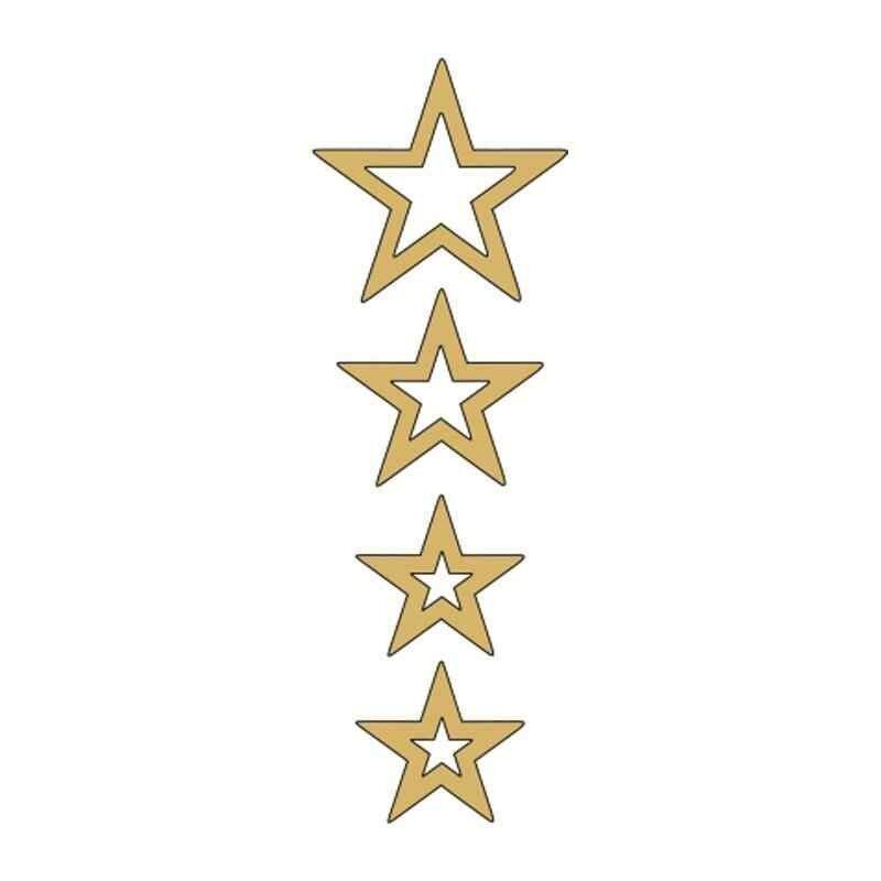 Cg Gold Yıldızlı Çamurluk Üst Sticker