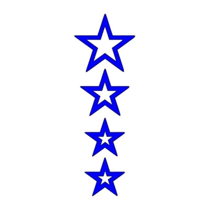 Cg Mavi Yıldızlı Çamurluk Üst Sticker