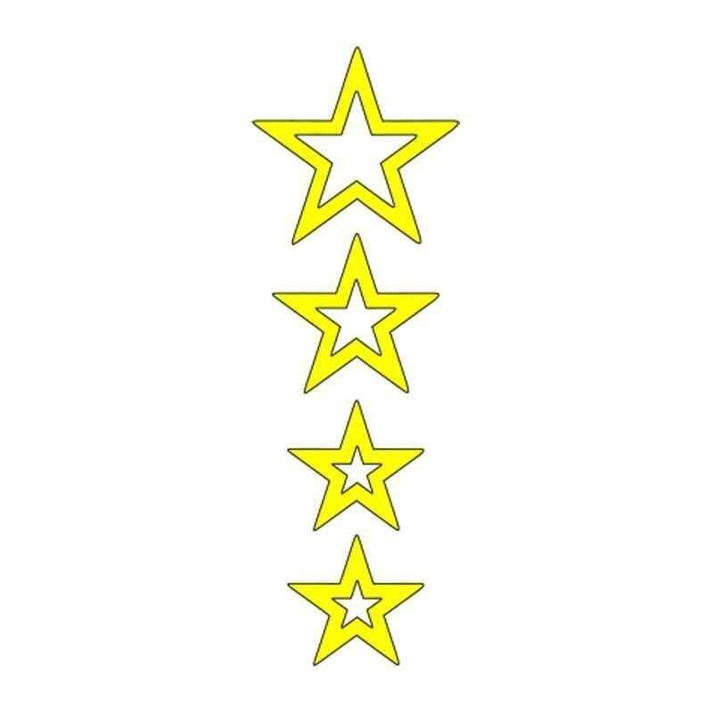 Cg Sarı Yıldızlı Çamurluk Üst Sticker