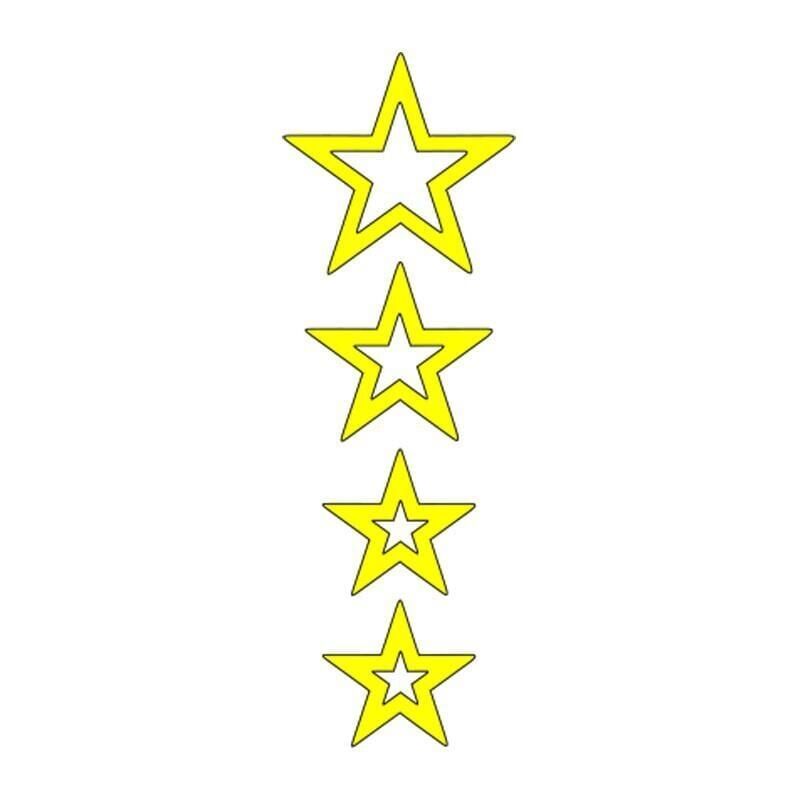 Cg F.Sarı Yıldızlı Çamurluk Üst Sticker