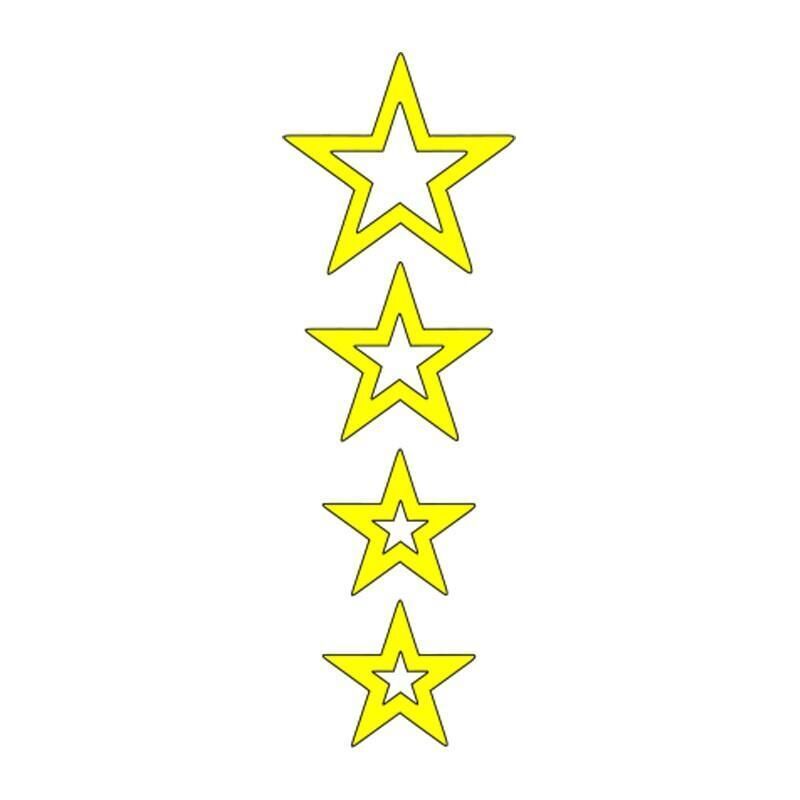 Cg F.Sarı Yıldızlı Çamurluk Üst Sticker