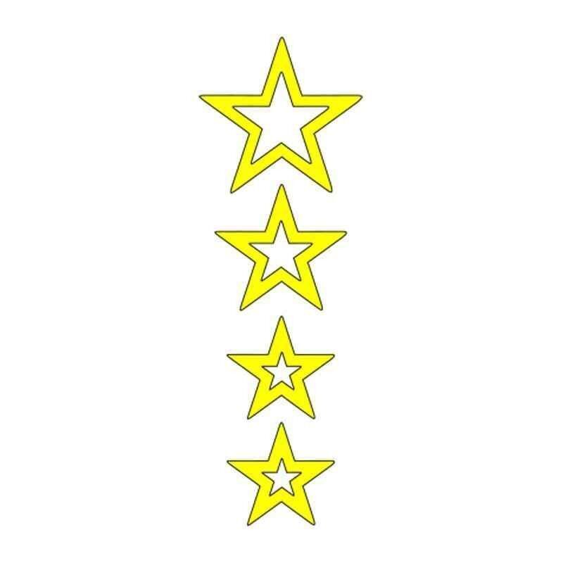 Cg F.Sarı Yıldızlı Çamurluk Üst Sticker