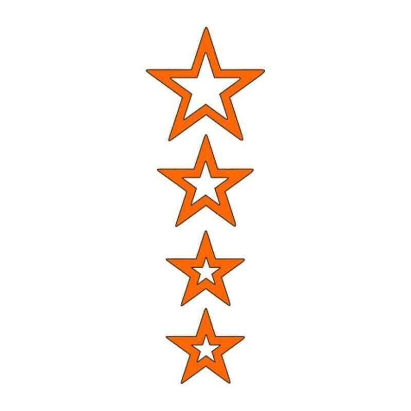 Cg F.Turuncu Yıldızlı Çamurluk Üst Sticker