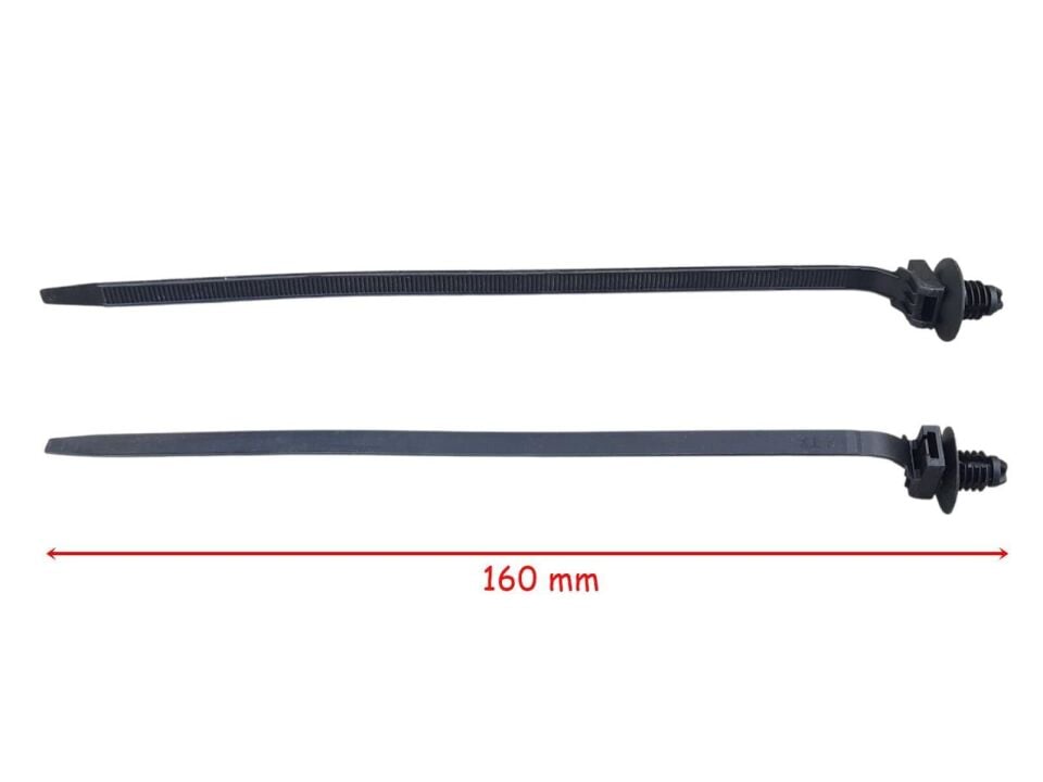 Tesisat Cırt Kelepçe Sabitleme Başlıklı 160 Mm Siyah